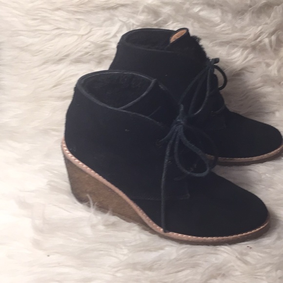 Coach karson suede lace up wedges - Picture 2 of 8